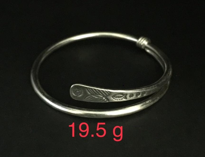 Thai Karen Hill Tribe Silver Bangle 20BG082
