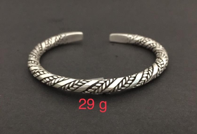 Thai Karen Hill Tribe Silver Bangle 20BG164