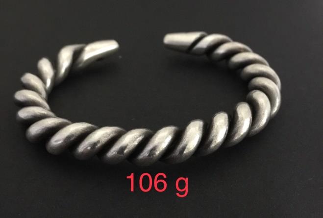 Thai Karen Hill Tribe Silver Bangle 20BG174