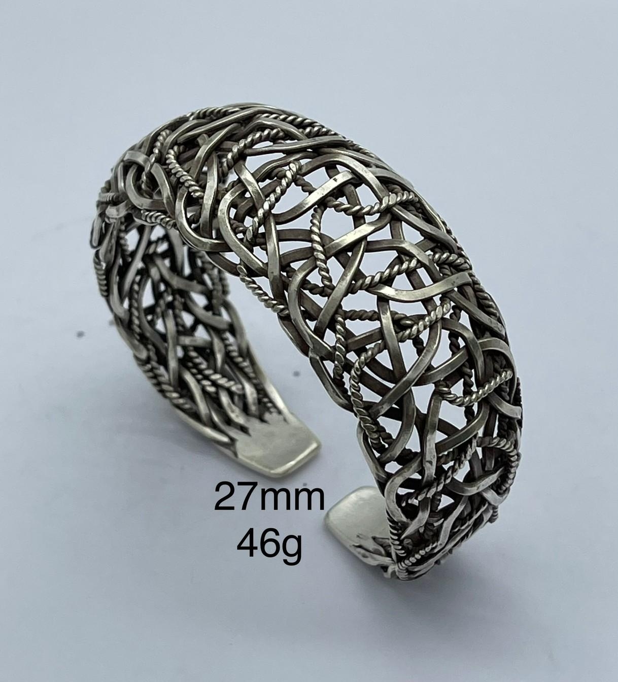Thai Karen Hill Tribe Silver Bangle BG211TKSH109