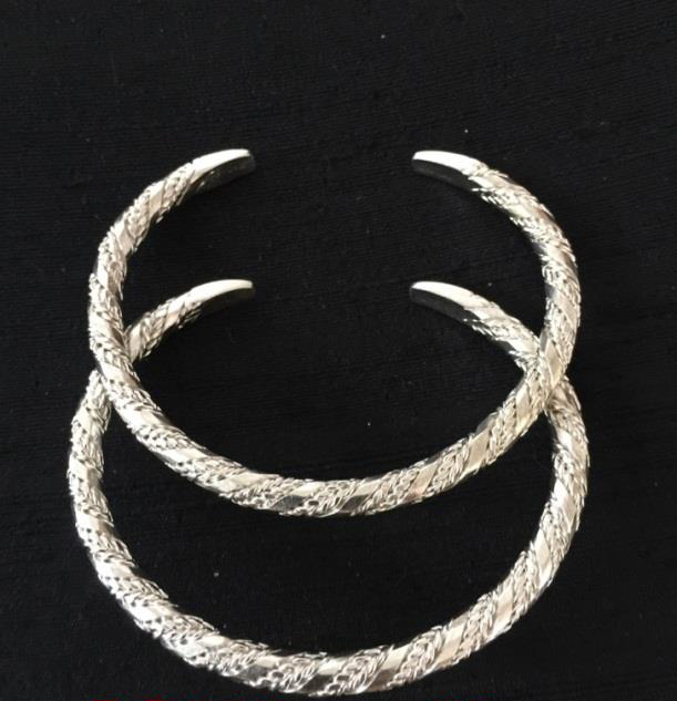 Thai Karen Hill Tribe Silver Bangle BG253