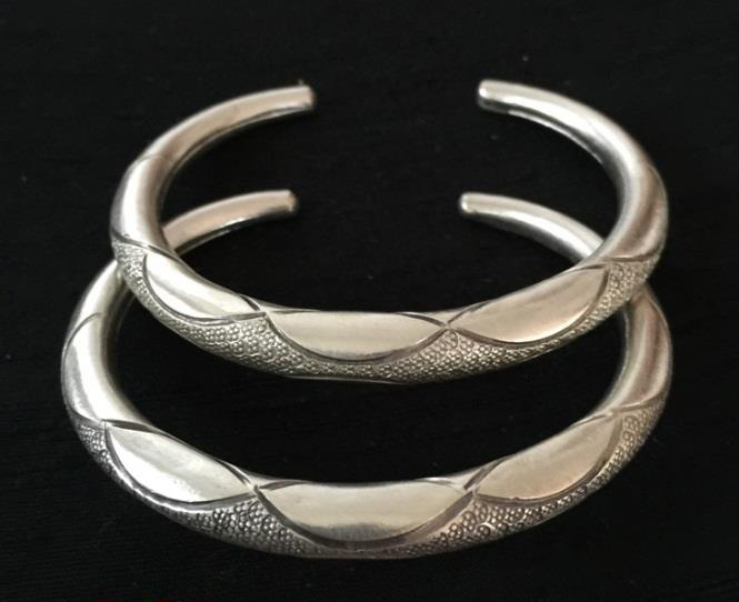 Thai Karen Hill Tribe Silver Bangle BG272