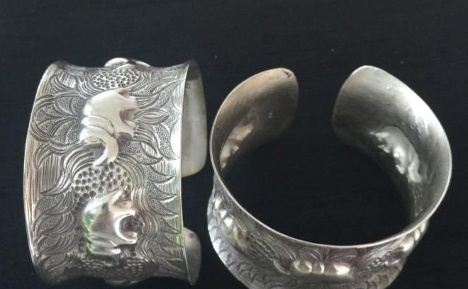 Thai Karen Hill Tribe Silver Bangle BG304