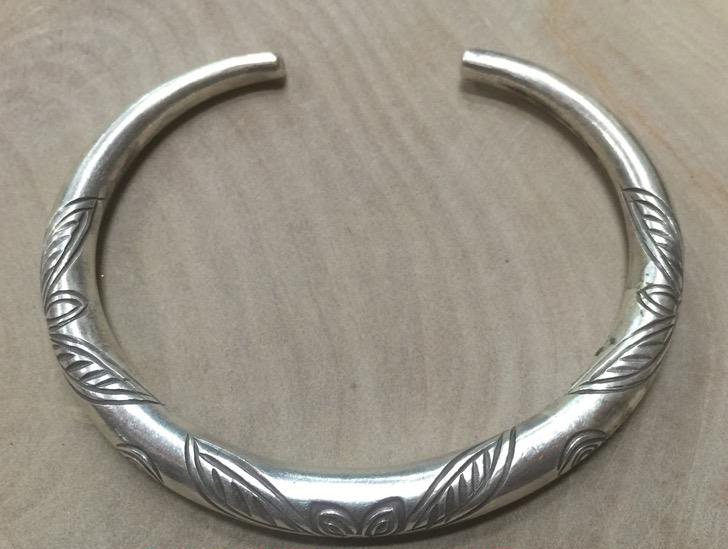 Thai Karen Hill Tribe Silver Bangle BG390