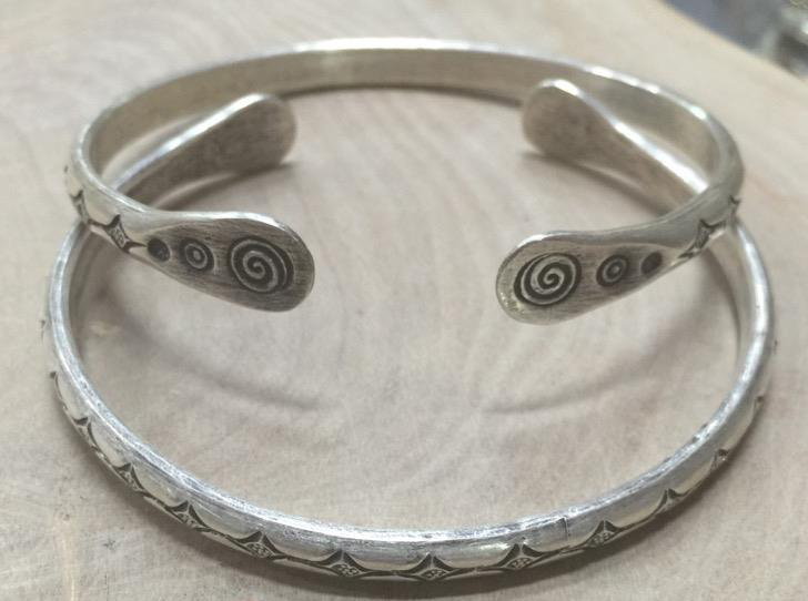 Thai Karen Hill Tribe Silver Bangle BG392