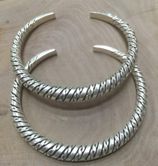 Thai Karen Hill Tribe Silver Bangle BG407