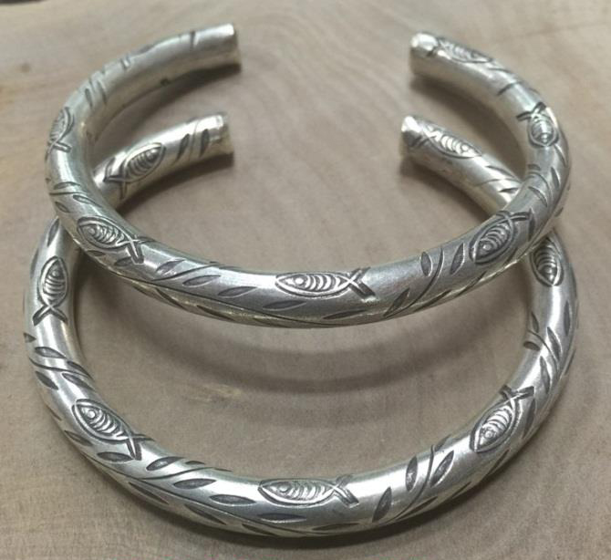 Thai Karen Hill Tribe Silver Bangle BG410