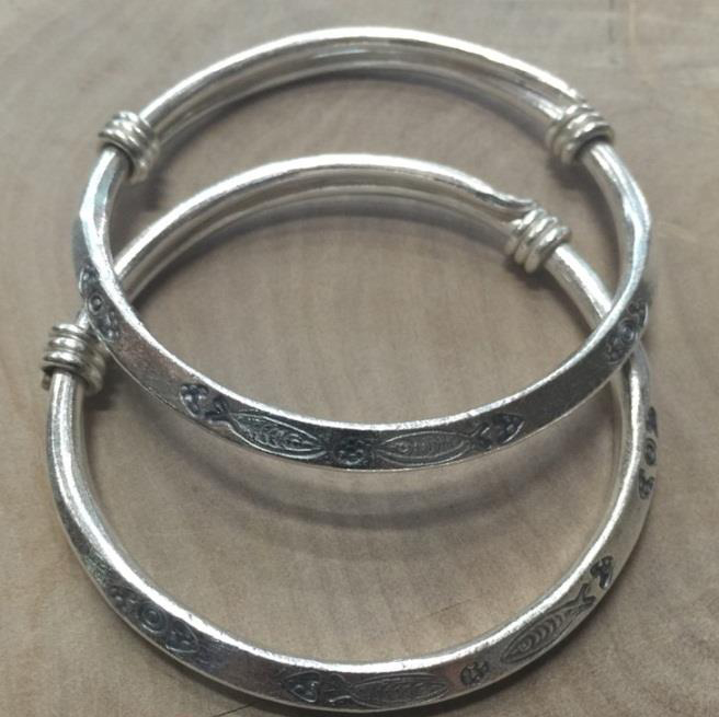 Thai Karen Hill Tribe Silver Bangle BG414