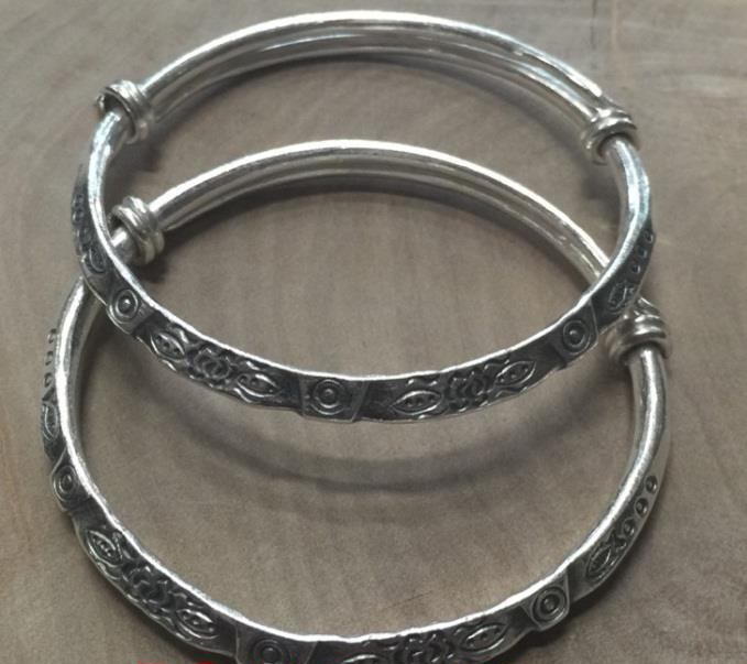 Thai Karen Hill Tribe Silver Bangle BG415