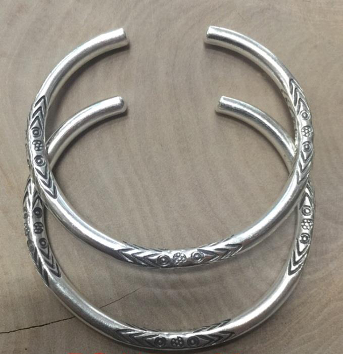 Thai Karen Hill Tribe Silver Bangle BG417