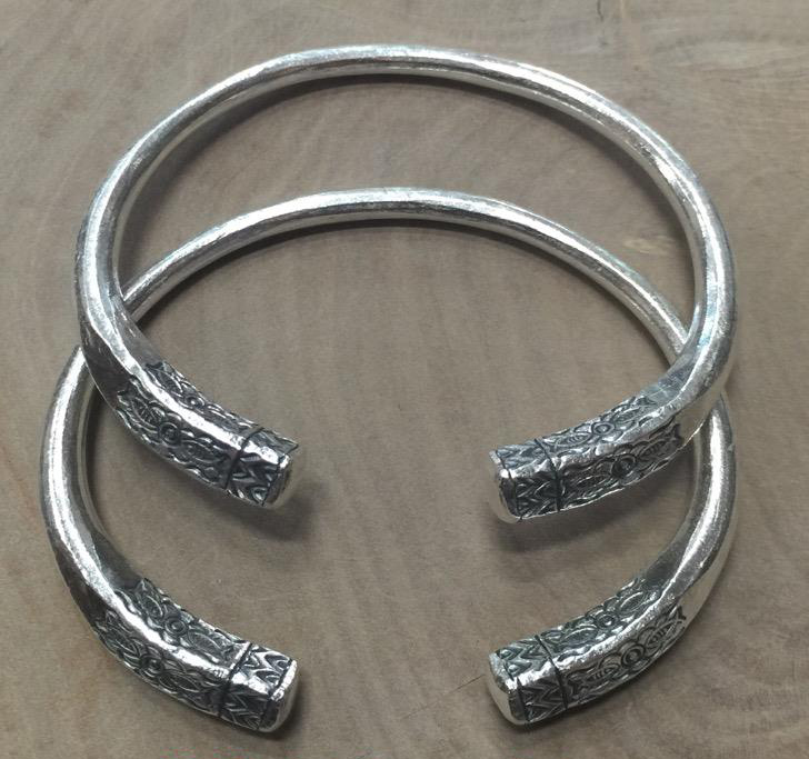 Thai Karen Hill Tribe Silver Bangle BG418