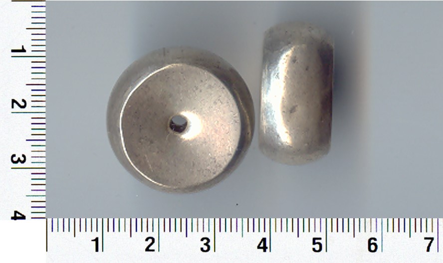 Thai Karen Hill Tribe Silver Beads Plain Round Beads BL083 (5 Beads)