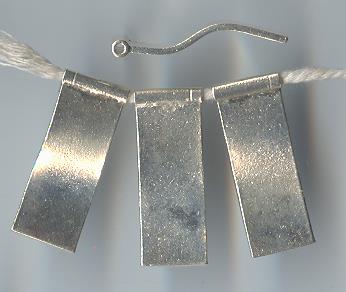 Thai Karen Hill Tribe Silver Beads Plain Curve Plate Bead BL119 (4 Beads)