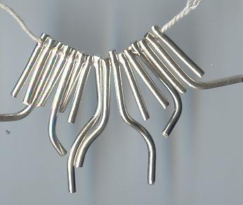 Thai Karen Hill Tribe Silver Beads Long Hang Bar Bead BL123 (10 Beads)