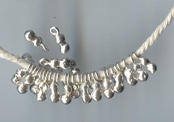 Thai Karen Hill Tribe Silver Beads Plain Calabash Beads BL128 (10 Beads)