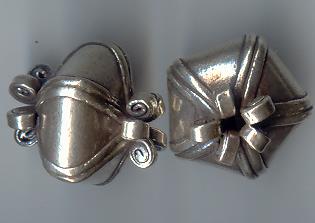 Thai Karen Hill Tribe Silver Beads Greek Design Beads BL161 (2 Beads)