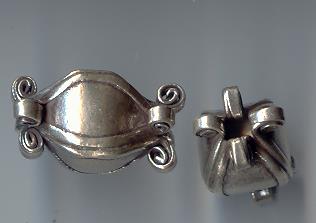 Thai Karen Hill Tribe Silver Beads Greek Design Beads BL162 (2 Beads)
