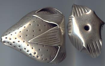 Thai Karen Hill Tribe Silver Beads Strawberry Shape Beads BL175 (2 Beads)
