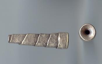 Thai Karen Hill Tribe Silver Beads Curling Shell Beads BL176 (2 Beads)