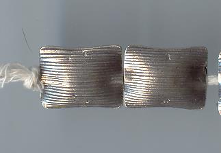 Thai Karen Hill Tribe Silver Beads Engraved Rectangle Beads BL277 (2 Beads)