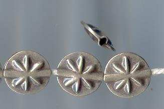 THAI KAREN HILL TRIBE SILVER BEADS WHEEL BEADS BL319 (5 BEADS)