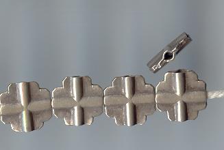 Thai Karen Hill Tribe Silver Beads Plus Bead BL324 (5 Beads)