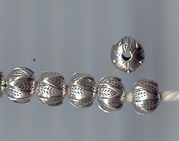 Thai Karen Hill Tribe Silver Beads Wild Nut Beads BL399 (5 Beads)