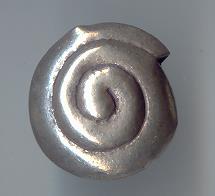 Thai Karen Hill Tribe Silver Beads Sea Shell Beads BL496 (2 Beads)