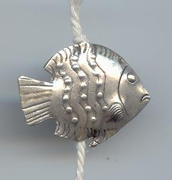Thai Karen Hill Tribe Silver Beads Scallop Beads BL544 (2 Beads)