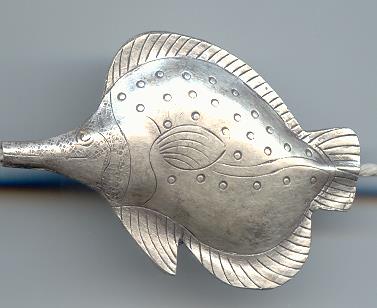 Thai Karen Hill Tribe Silver Beads Scallop Beads BL547 (1 Beads)