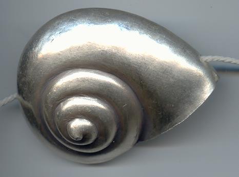 Thai Karen Hill Tribe Silver Beads Clam Beads BL550 (1 Beads)