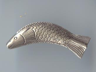 Thai Karen Hill Tribe Silver Beads Fish Beads BL570 (1 Beads)