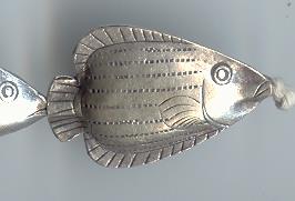 Thai Karen Hill Tribe Silver Beads Fish Beads BL581 (2 Beads)