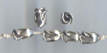 Thai Karen Hill Tribe Silver Beads BL768 (5 Beads)