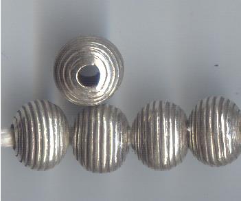 Thai Karen Hill Tribe Silver Beads BL818 (5 Beads)