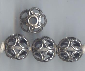 Thai Karen Hill Tribe Silver Beads BL819 (4 Beads)