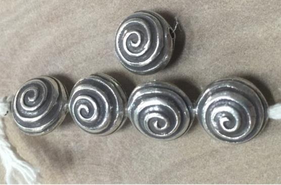 Thai Karen Hill Tribe Silver Beads BL900 (5 Beads)