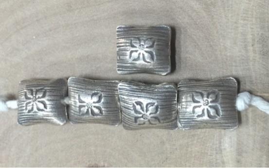 Thai Karen Hill Tribe Silver Beads BL910 (5 Beads)