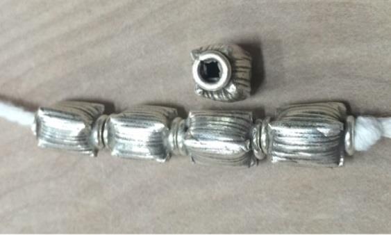 Thai Karen Hill Tribe Silver Beads BL920 (5 Beads)