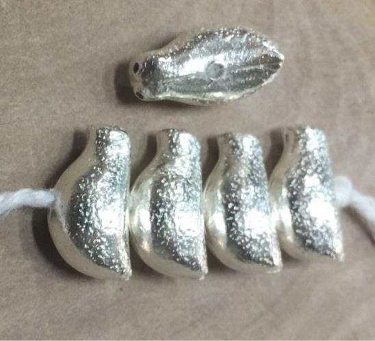 Thai Karen Hill Tribe Silver Beads BL936 (5 Beads)