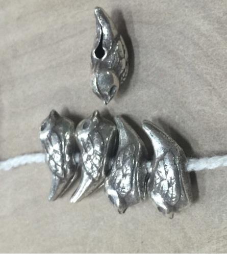 THAI KAREN HILL TRIBE SILVER BEADS BL937 (5 BEADS)