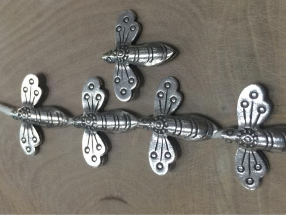Thai Karen Hill Tribe Silver Beads BL938 (5 Beads)