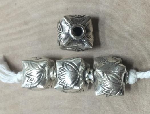 Thai Karen Hill Tribe Silver Beads BL954 (5 Beads)