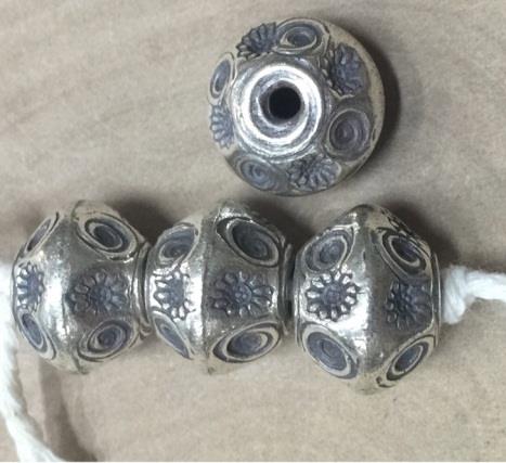 Thai Karen Hill Tribe Silver Beads BL965 (5 Beads)