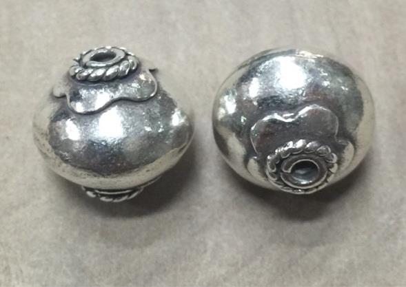 Thai Karen Hill Tribe Silver Beads BL968 (5 Beads)