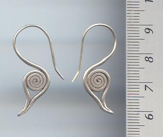 Thai Karen Hill Tribe Silver Hammered Ball Earrings ER002 