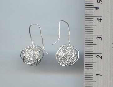 Thai Karen Hill Tribe Silver  Ivory Shape Earrings ER030 