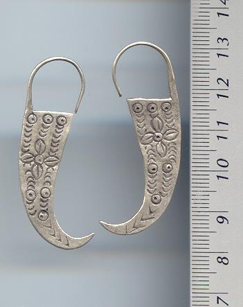 THAI KAREN HILL TRIBE SILVER  WHITE WIRED NEST EARRINGS ER033 