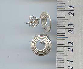 THAI KAREN HILL TRIBE SILVER SPIRAL EARRINGS ER050 