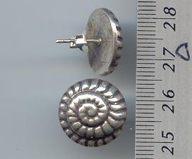 THAI KAREN HILL TRIBE SILVER NAUTILUS EARRINGS ER057 